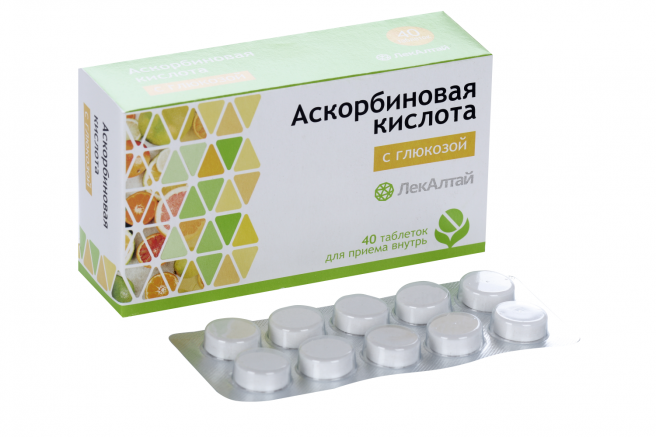 Аскорбиновая кислота с глюкозой (БАД), таблетки, 1 г, 40 шт.